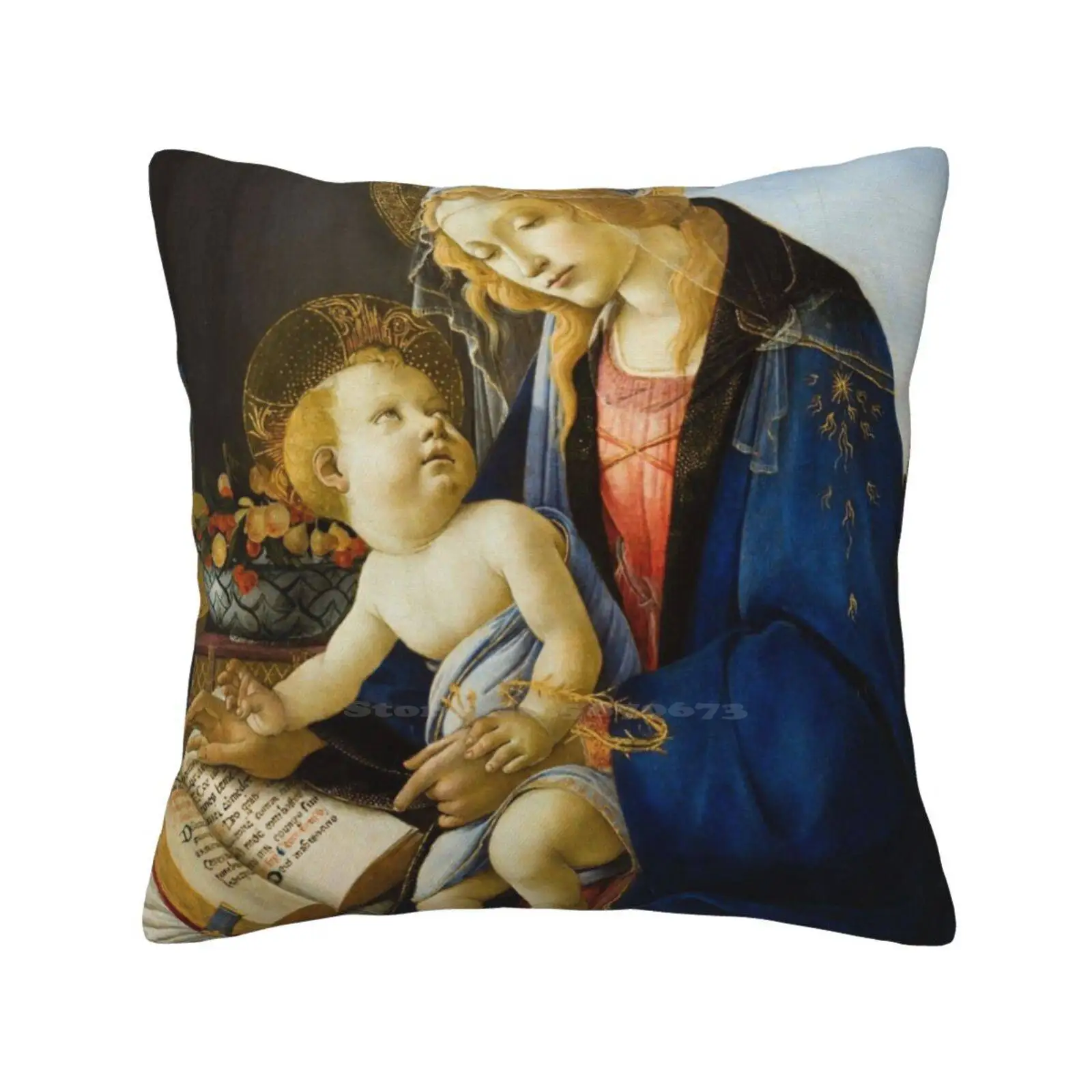 Virgin Mary : Of The Book By Sandro Botticelli Soft Comfortable Pillowcase Saint Mary Mary Mother Jesus Virgin Mary Christian