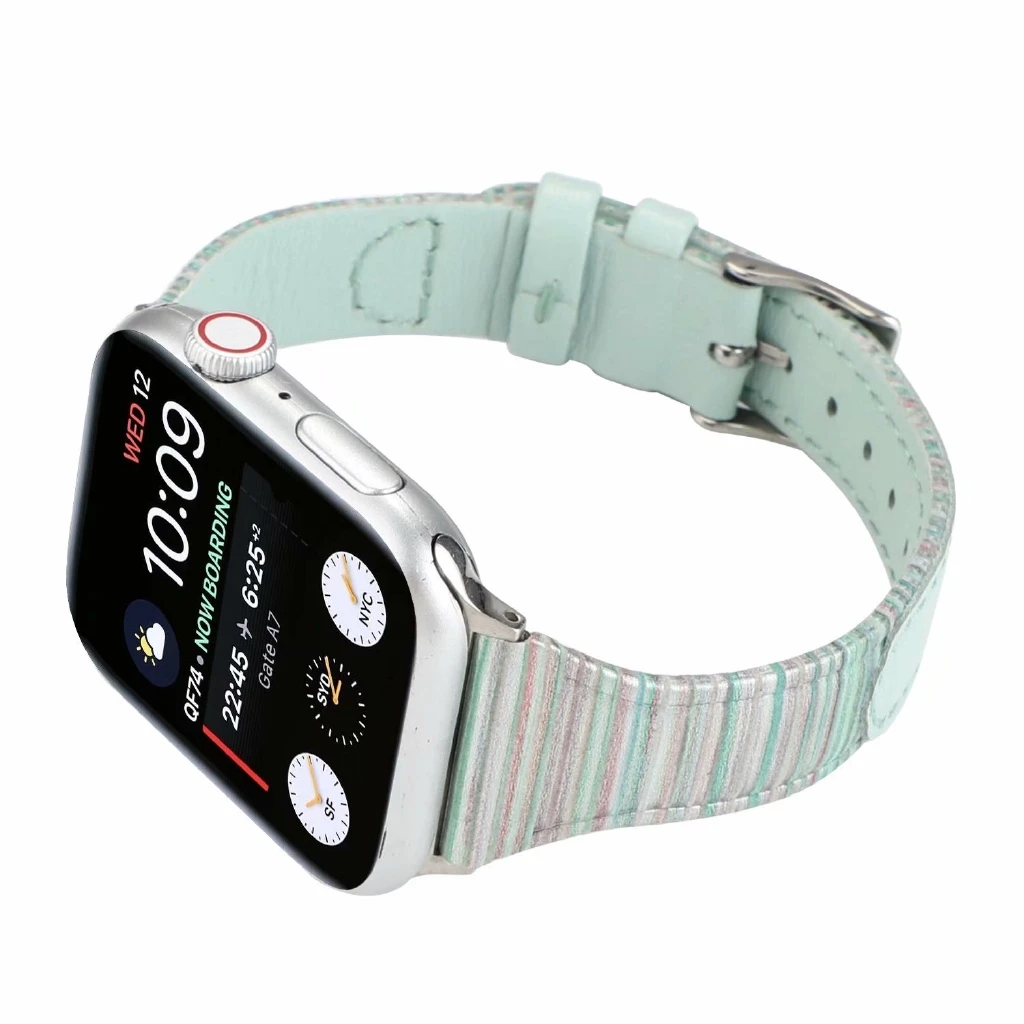 Dòng Đồng Hồ Apple 6 Se 5 4 3 2 1 Vòng Tay Nữ Dây Dây Da Chính Hãng Dành Cho IWatch 42Mm 44Mm Đồng Hồ Thông Minh Phụ Kiện