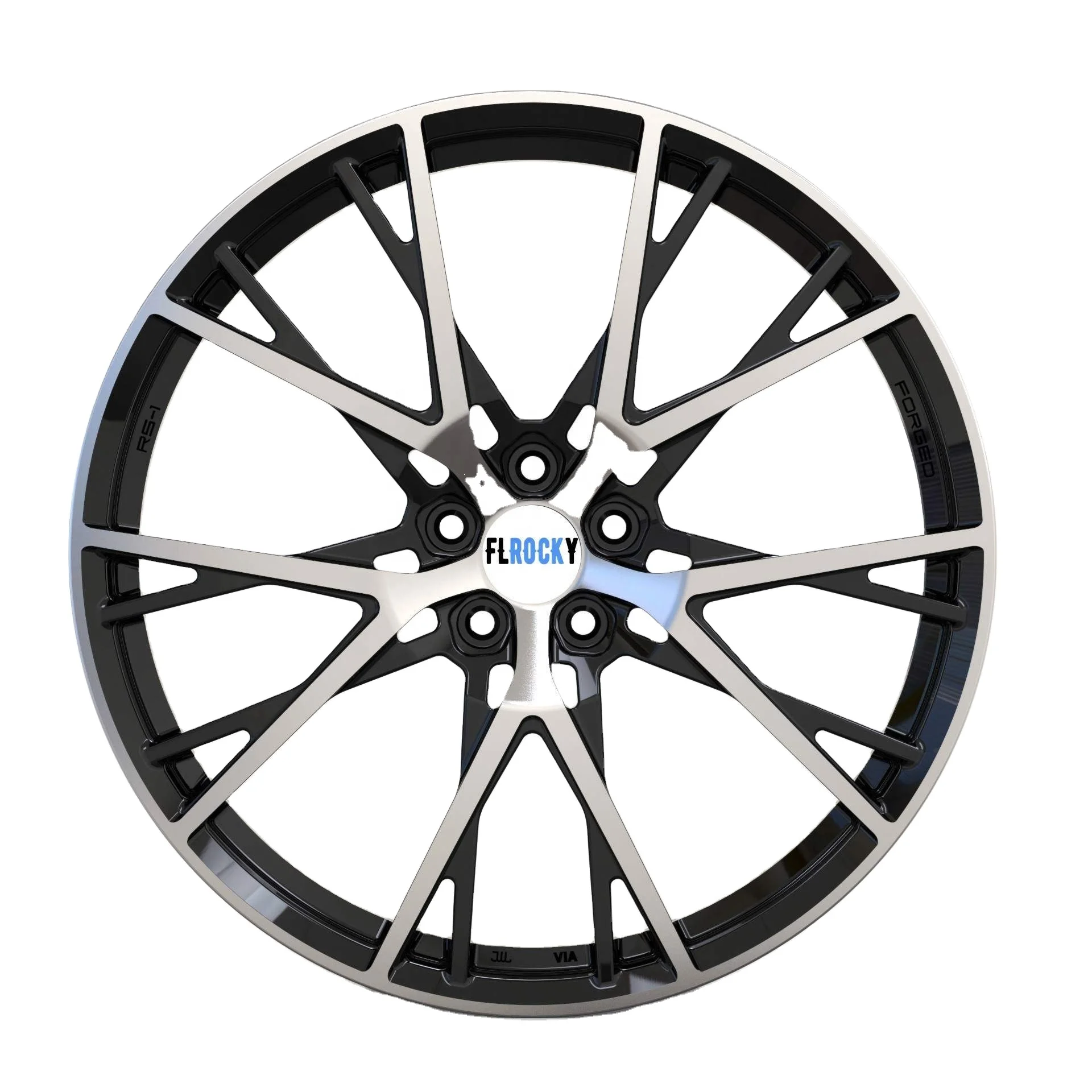 19 Inch Black Deep Concave Hot Sell Forged Alloy Car Rims 5X112 5X120mm Forged Car Wheels