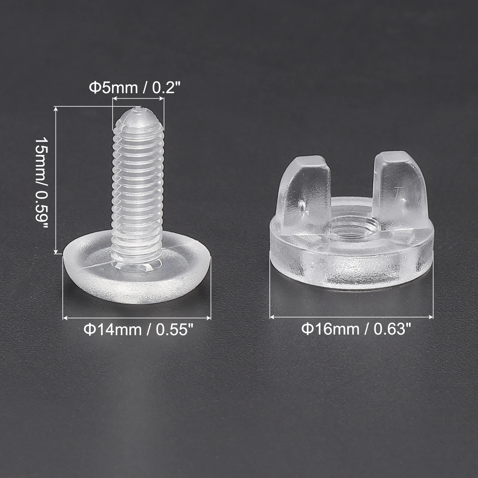 10Set Chicago Screw Plastic Binding Post Chicago Screw 15/22/30mm Rivets Post Acrylic Display Stand Scrapbook Photo Albums Clear