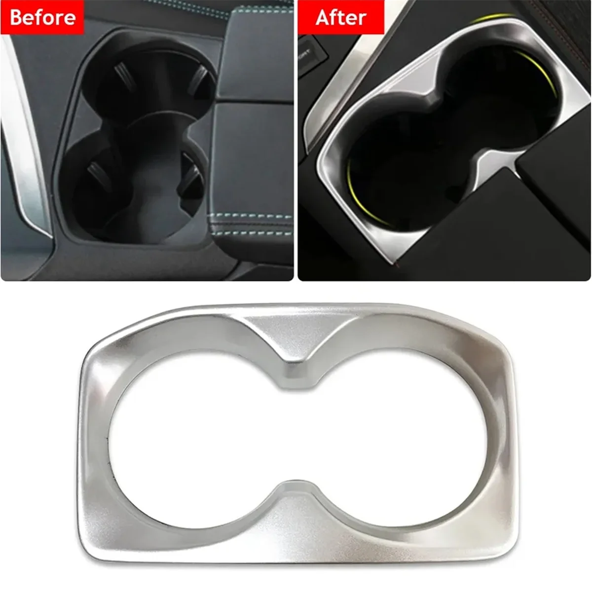 أداء مستقر سيارة مركز وحدة التحكم حامل الكأس حامل أكواب الماء ملصق الكسوة لبيجو 4008 5008 3008 GT 2017 + دائم