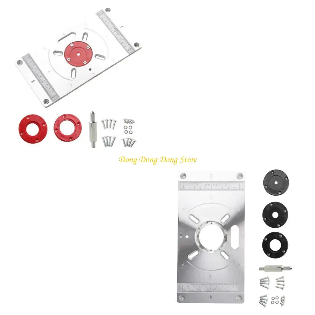 

4XBA Aluminium Router Table Insert Plate For Trimming & Sawing On Woodworking Benches