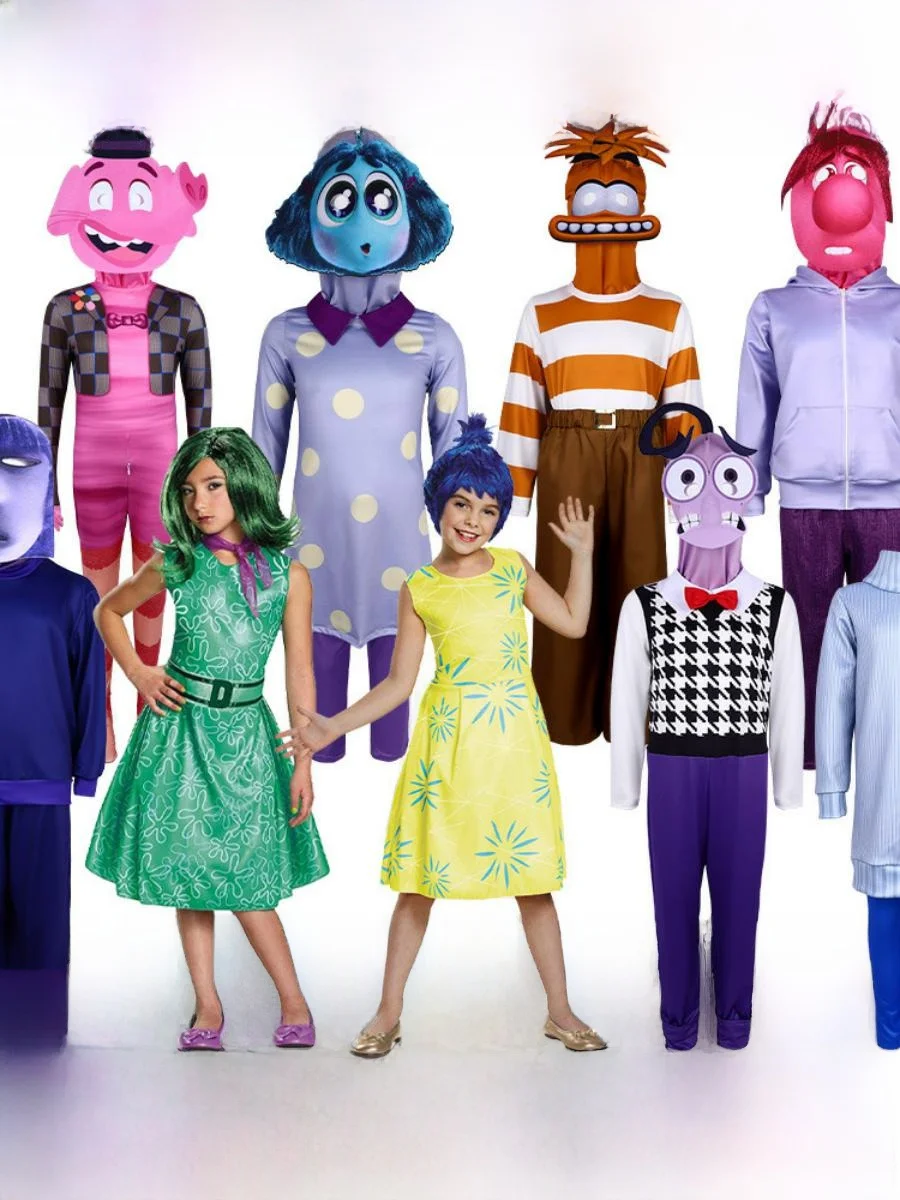 زي لعب الأدوار التأثيري InsideOut2 LeLe5 بدلة أداء المسرح العقلية وكيل خاص ملابس loween Par Theme