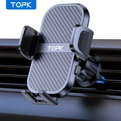 TOPK Car Phone Holder Air Vent Car Phone Holder Mount 360° Rotation Adjustable Clip Compatibility Fit for All 4