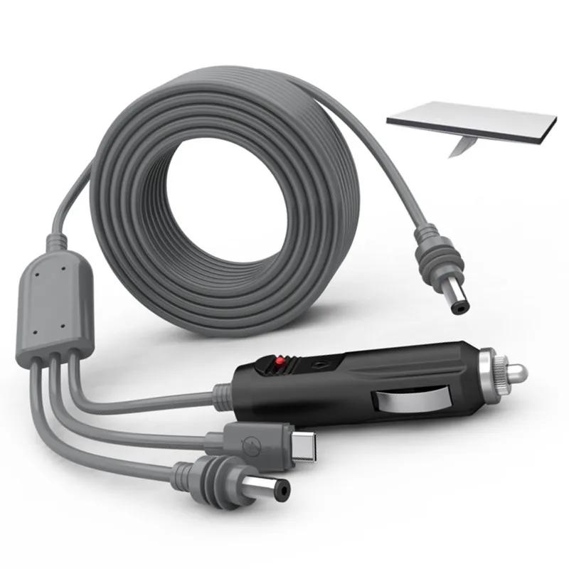 

Оптовая продажа, уличный водонепроницаемый сменный кабель, мини-шнур питания постоянного тока, автомобильный прикуриватель к зарядному кабелю DC5521 «три в одном»