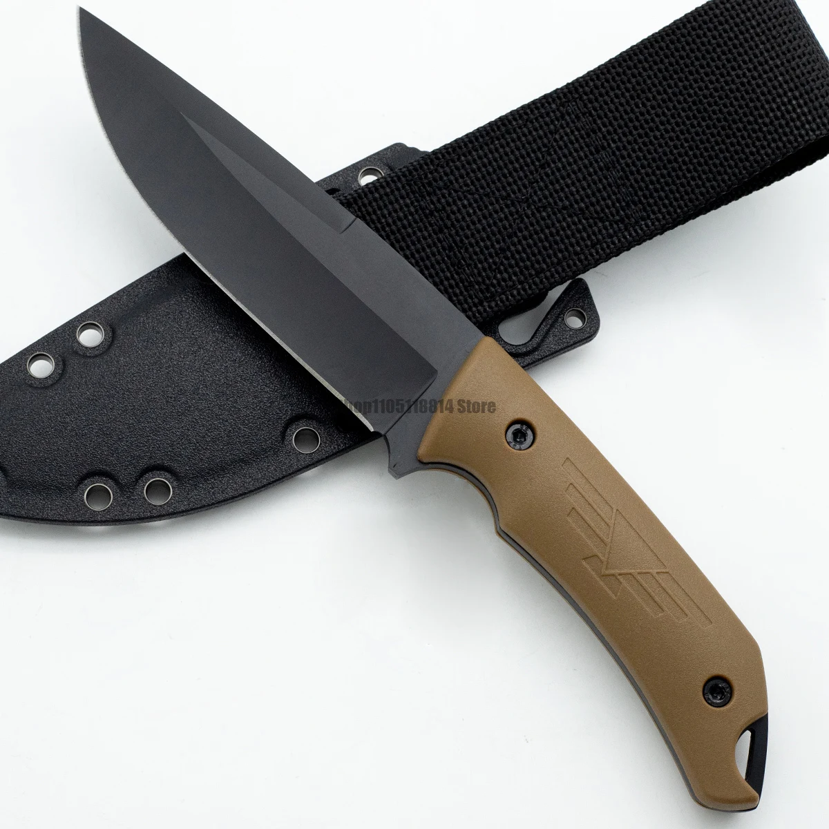 7503 كيلو بايت في الهواء الطلق مستقيم شفرة شفرة مثبتة سكين صيد الفولاذ المقاوم للصدأ التخييم بقاء القتال سكين ، مغامرة تسلق سكين