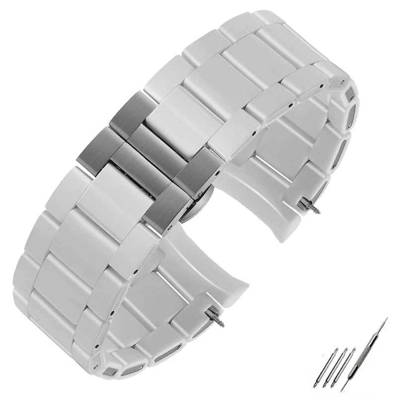 high quality curve end watchband for Armani AR5905 5890 5919 5906 5891 5920 watch band 20mm 23mm black brown and rose gold strap image 3