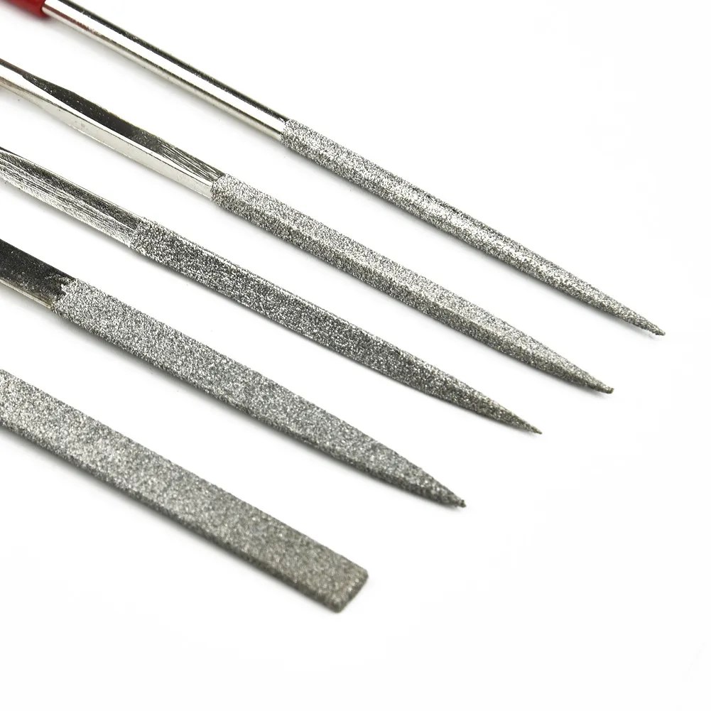 

5pcs Needle Files Ceramic Glass Stone Carving Diamond Jeweler Metal Wood Gadget Pack Useful Accessory New Parts
