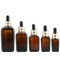 Amber Glass Dropper Bottles 10ml-100ml Empty Tincture Bottles with Dropper Eye Dropper Medicine Pipette Drop Perfume Bottle