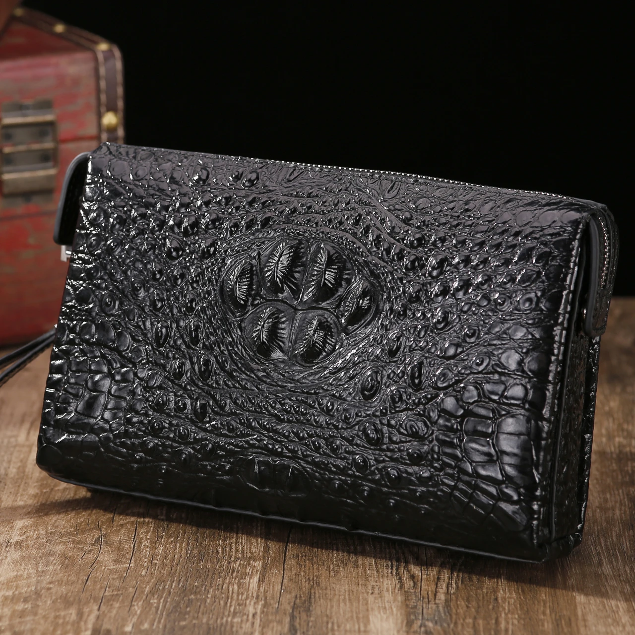 حقيبة يد جلدية حقيقية الطبقة العليا جلد البقر رائجة البيع للموسم مقاومة للخدش مقاومة للاهتراء الأعمال مخلب الرجال مقاوم للماء #4