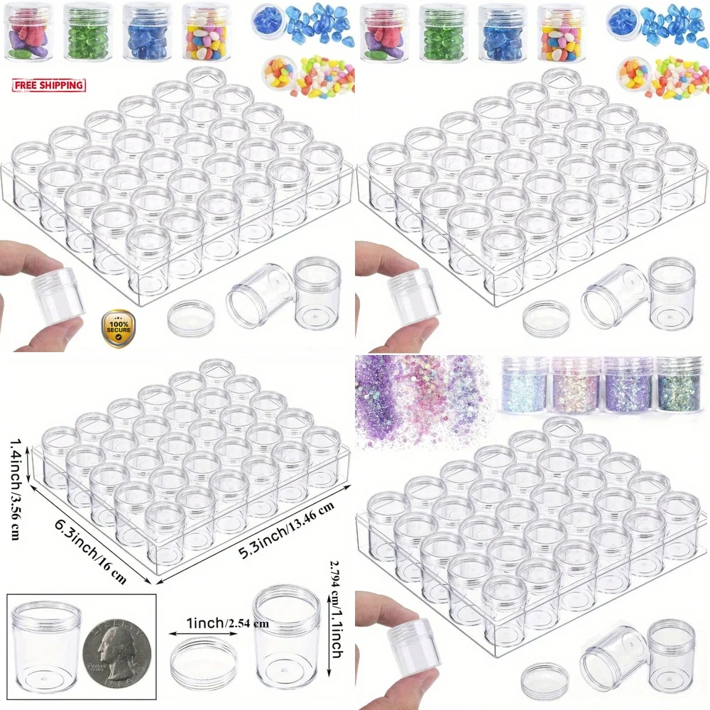 

30 Grid Bead Storage Organizer Box for Diamond Painting Craft Supplies DIY Art Projects Kit with Portable Case Container