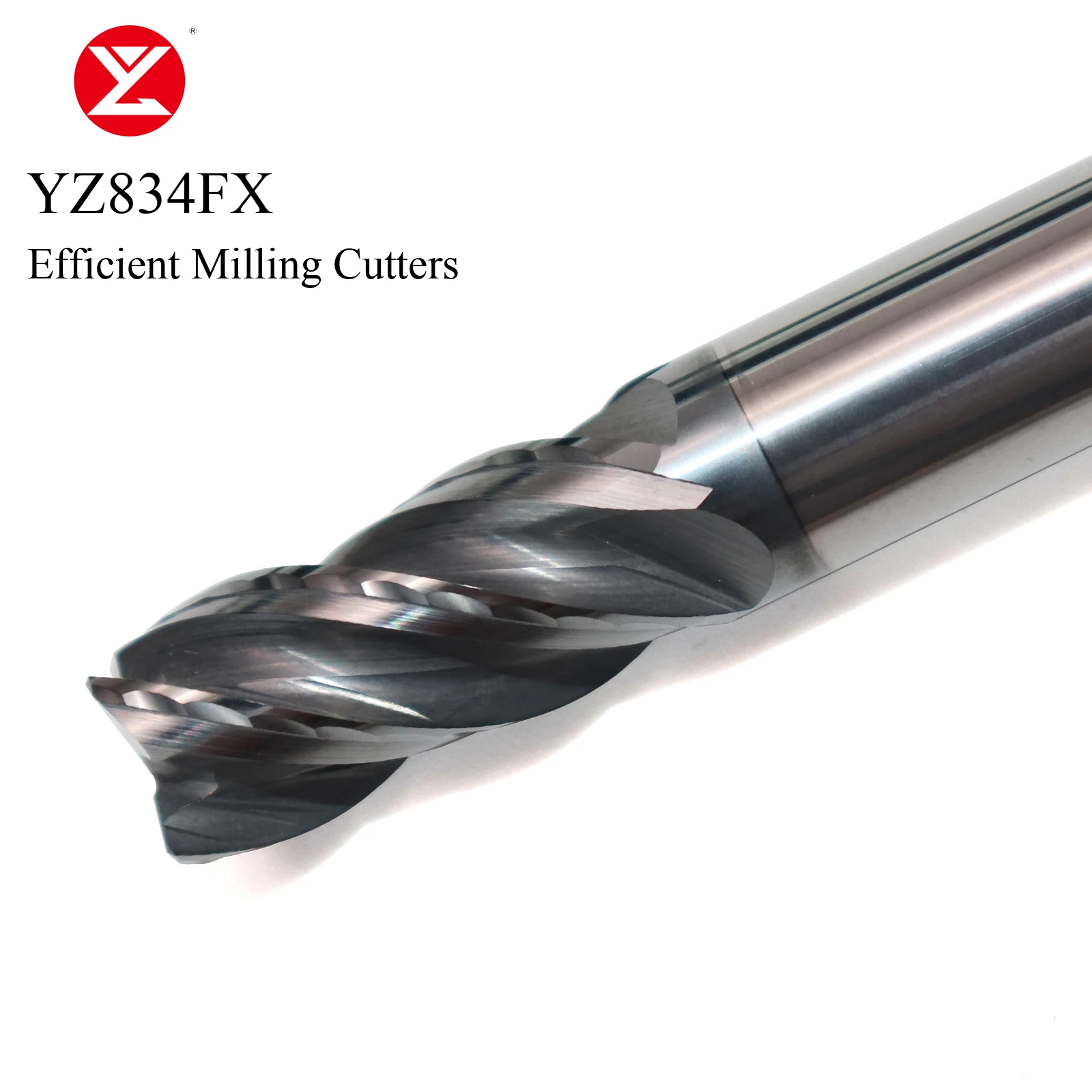 Solid Carbide Square End Mill Bit Milling Cutter Bits 6mm 8mm 10mm 12mm CNC Tools AiTiCrN Coating for Steel, Stainless Steel