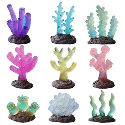 AquaticWater Coral Figurine Fishtanks Glowing Decors Aquariums Sinkable Ornament