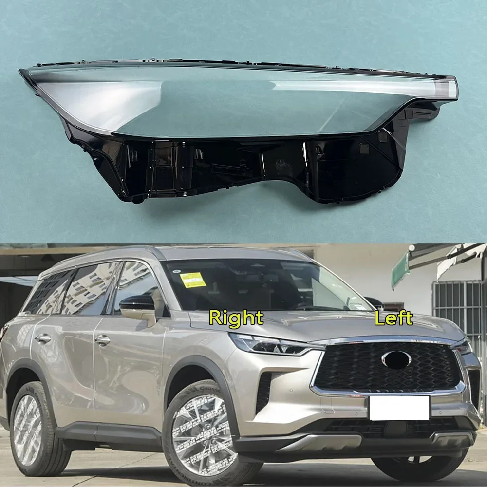 

For Infiniti QX60 2022 2023 2024 Headlight Cover Transparent Headlamp Shell Lamp Shade Replace Original Lampshade Plexiglass