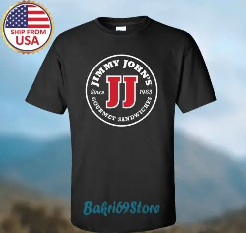 Jimmy John's Sandwiches Men's Black T-shirt Size S-3XL