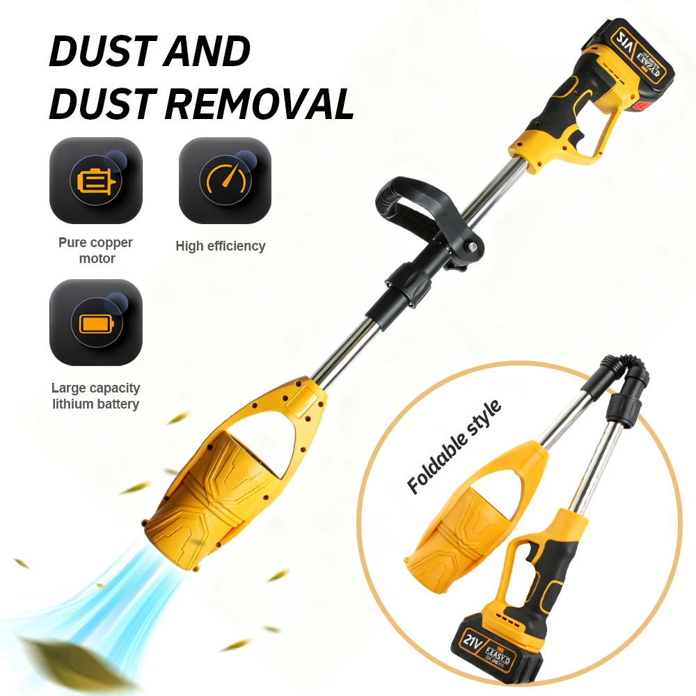

Cordless Leaf Blower 21V Electric Foldable Snow Blower Lithium-ion Battery-powered Dust Blower For Outdoor Leaf & Snow Removal