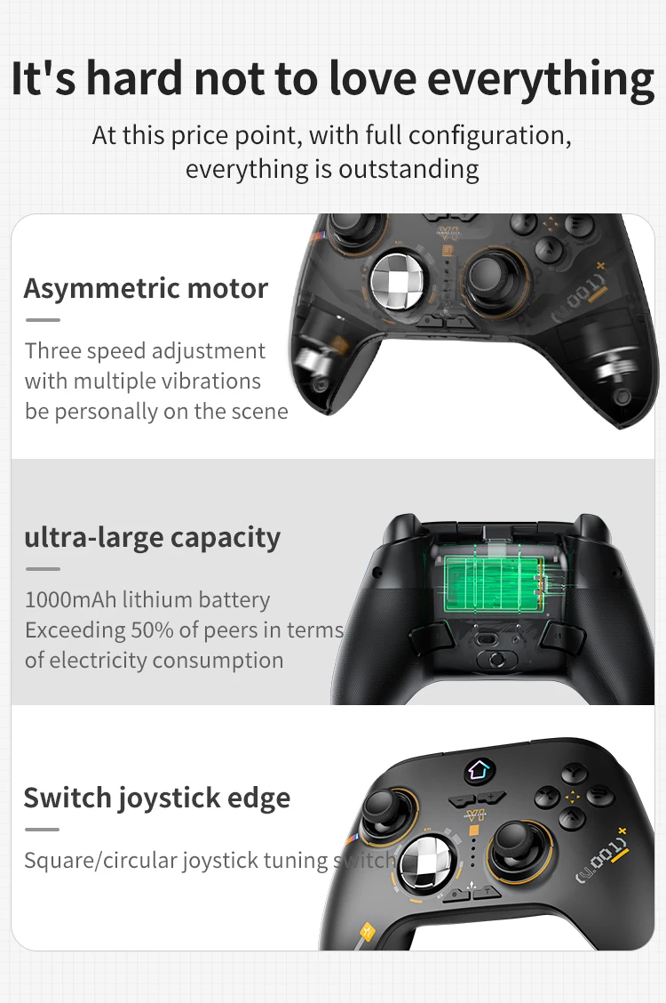 Aolion 2.4G RGB Wireless Gaming Controller per Xbox One Series X/S Gamepad Hall Effect Joystick Trigger per XBOX/PC accessori