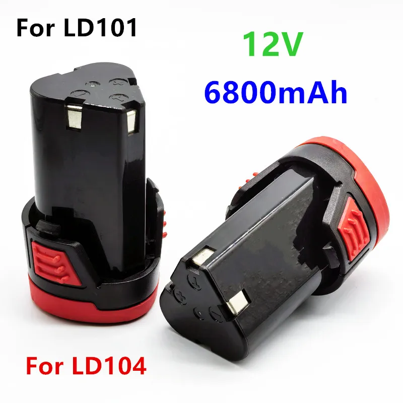 New 12V 6800mAh Li-ion Battery for Cordless Mini Polisher Waxing Polishing Machine LD104/LD101 Battery Accessories