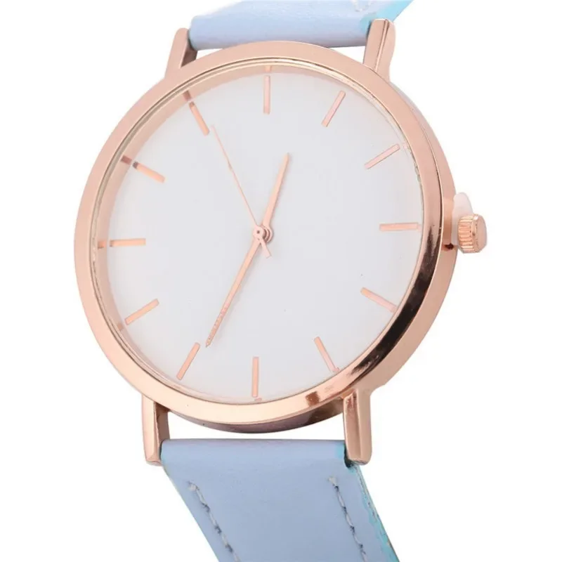 Women Watches Fashion Rose Gold Minimalism Simple Leather Band Quartz Analog Wrist Watch Luxury Ladies Casual Dress Clock