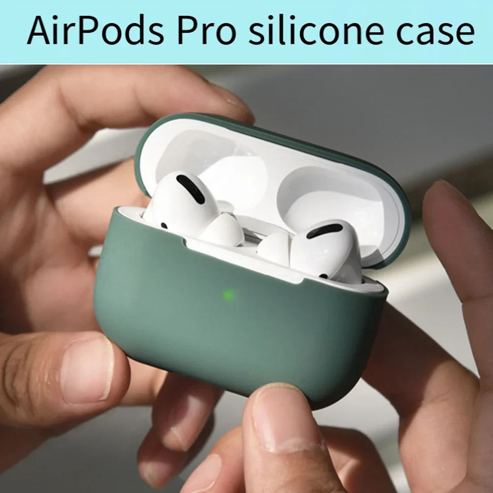 Silicone Earphone Capa para AirPods Pro, fone de ouvido compatível sem fio, caixa protetora, Headphone Acessórios