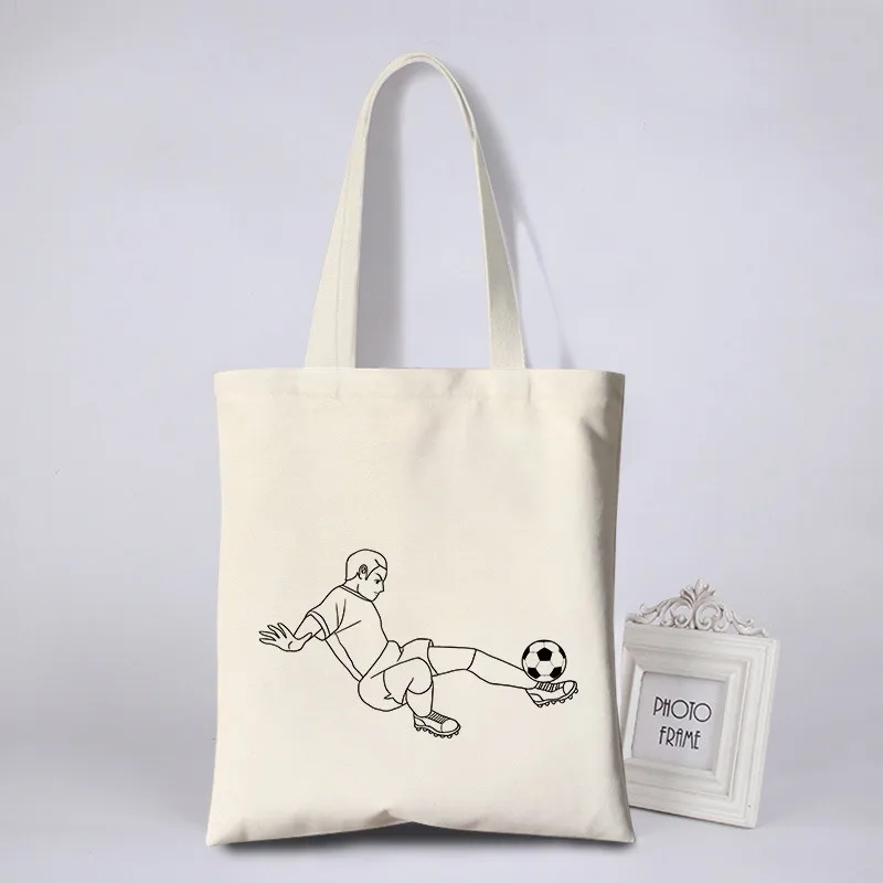 Bolso de mano de lona con Tema deportivo para hombre y mujer bolso de hombro غير رسمية con estampado de bebisbolUnisex para