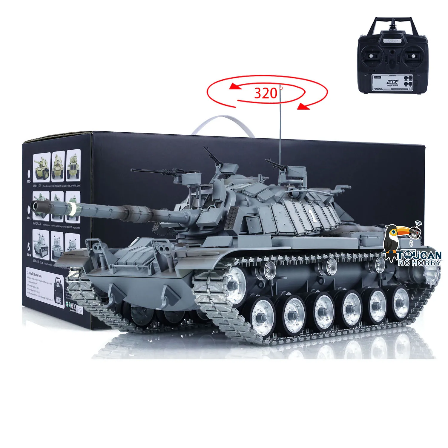 In Stock TD 1/16 RC Tank M60W Israel Magach3 TOUCAN Radio Control RTR BB Infrared Battle Tanks Metal Tracks Wheels Toy Gifts