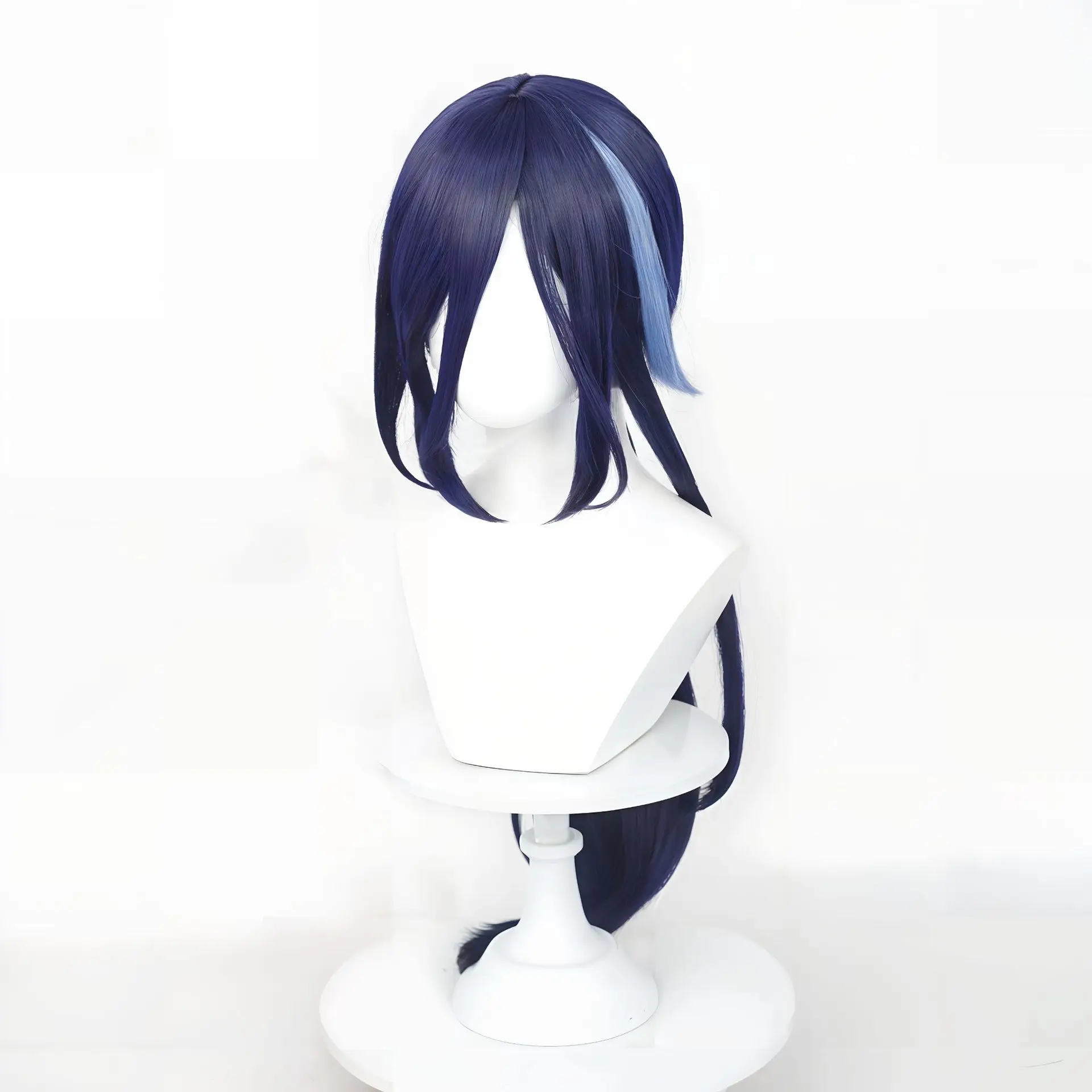 Peluca sintética ondulada larga para mujer, disfraz de Cosplay, fiesta, fibra resistente al calor, cuero cabelludo Natural, pelo superior