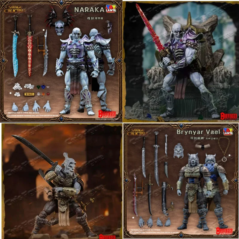 In Stock, Dispatched Within 24 Hours HS Savage Crucible 1/12 Scale Brynyar Vael Double Sword Lynx Adult Collectible ActionFigure