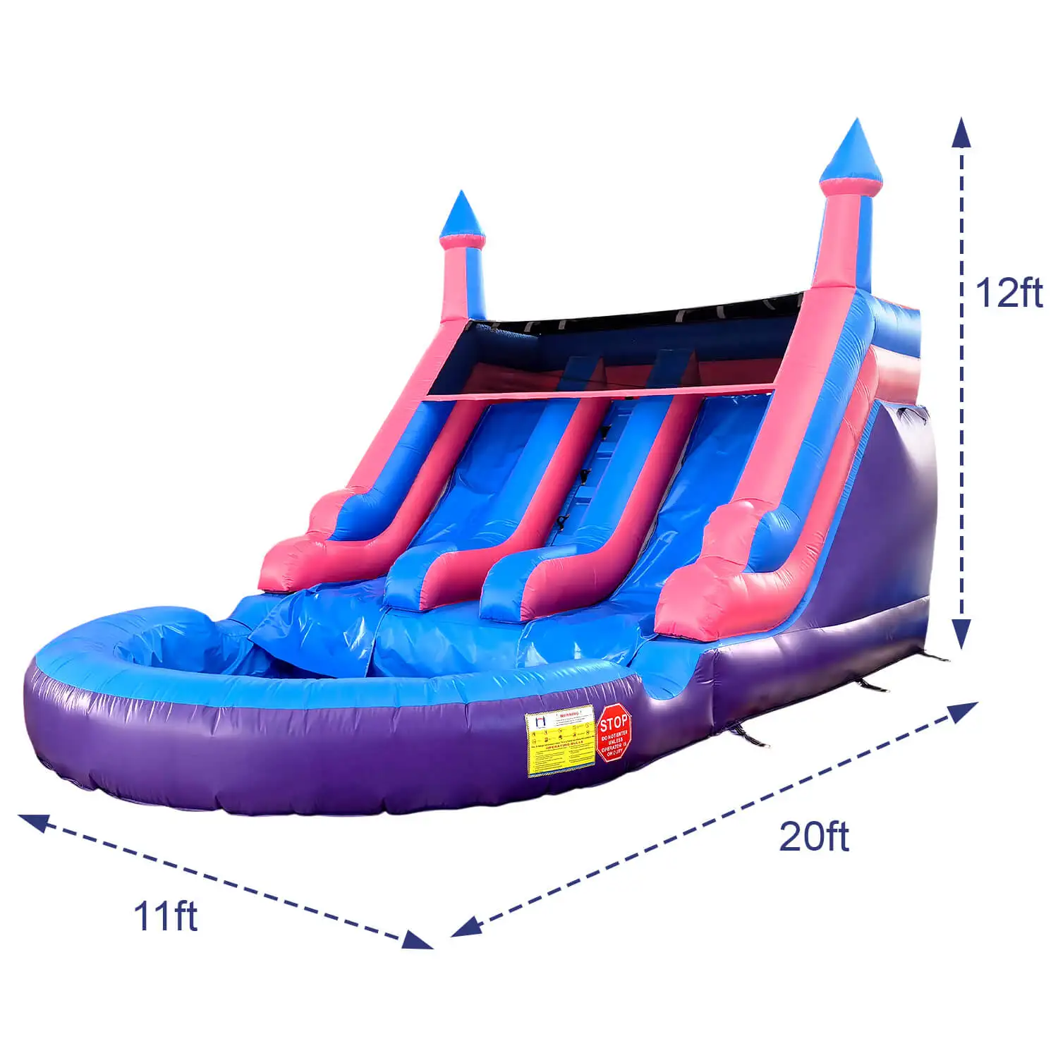 King Inflatable Summer Outdoor Sildes Air Bounce Water amusement Play Equipment Inflatble Water Double Slide Bubble Ball Pit