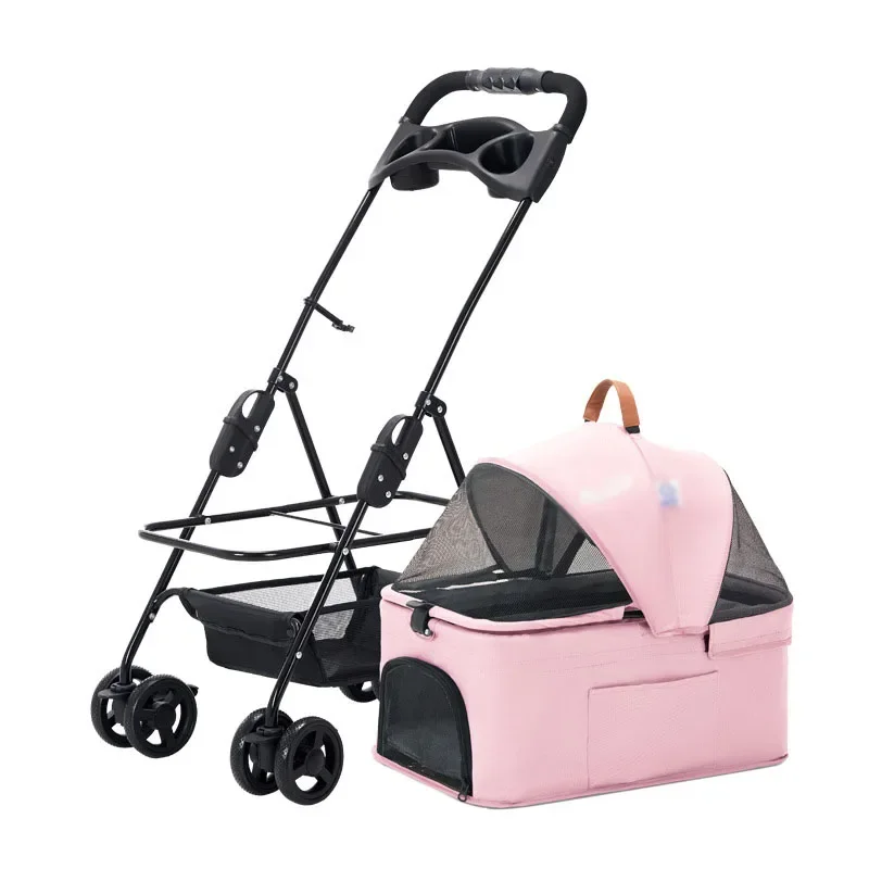 Small Medium Sized Dog Cart Light Foldable Transportation Walking The Cat Dog Car Seat Dual Purpose Garden Cart Pet Accessories