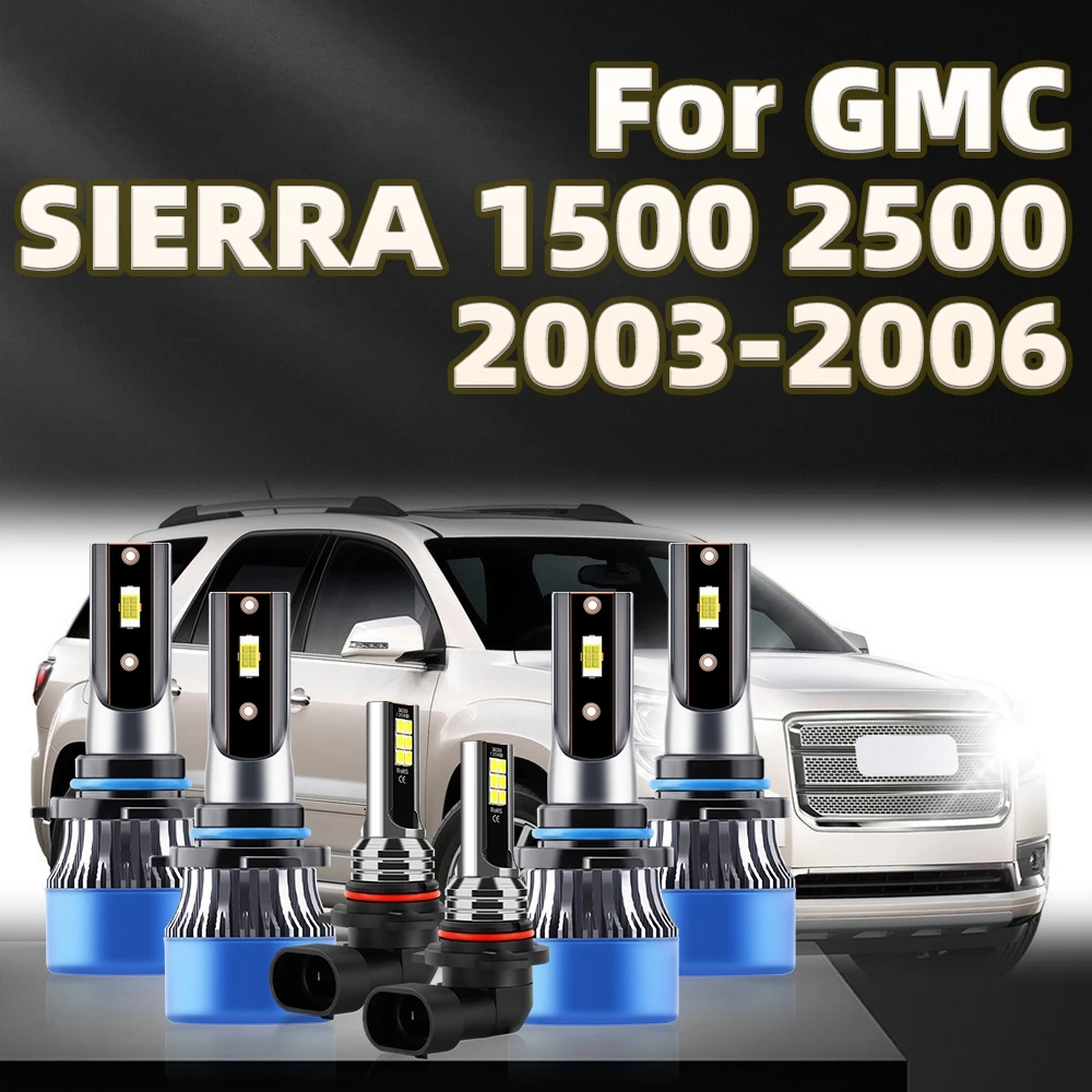 

9005 LED 9006 Car Headlights 30000LM 9145 Headlamp Front Lights 6000K For GMC SIERRA 1500 2500 2003 2004 2005 2006