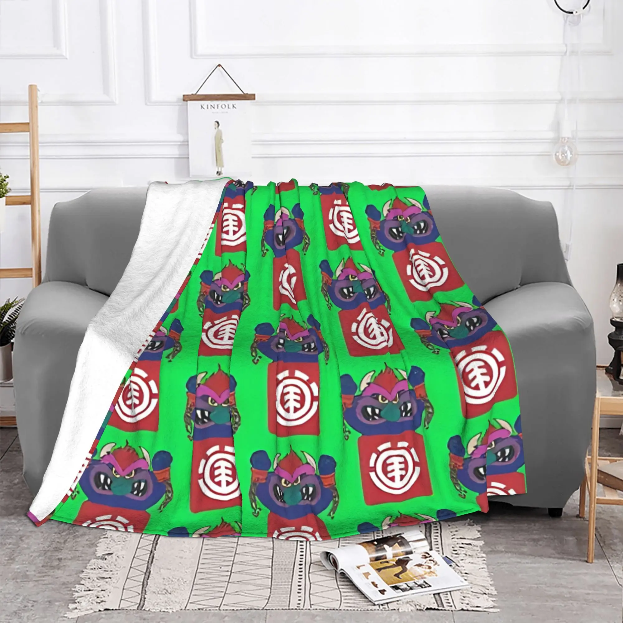 1PC Home Cutecore Element Skateboards My Pet Monster Blanket Super Cosy Plush Home Living Room Sofa Halloween