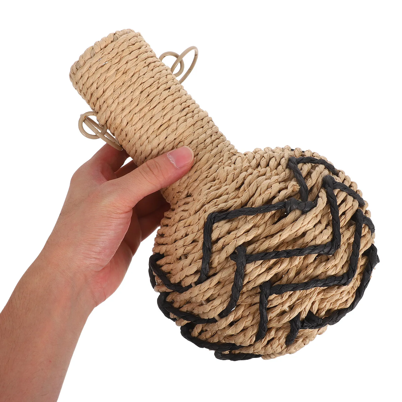 Paper Rope Woven Vase Handmade Rustic Farmhouse Floral Vase for Artificial Dried Flowers Vintage Country Style Home Decor Table