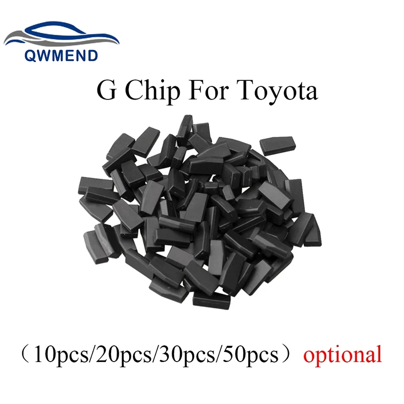 QWMEND Transponder Chip G Remote Car Key Chip for Toyota 4Runner Rav4 Yaris Blank Carbon G Chips for Lexus 10X 20X 30X 50X