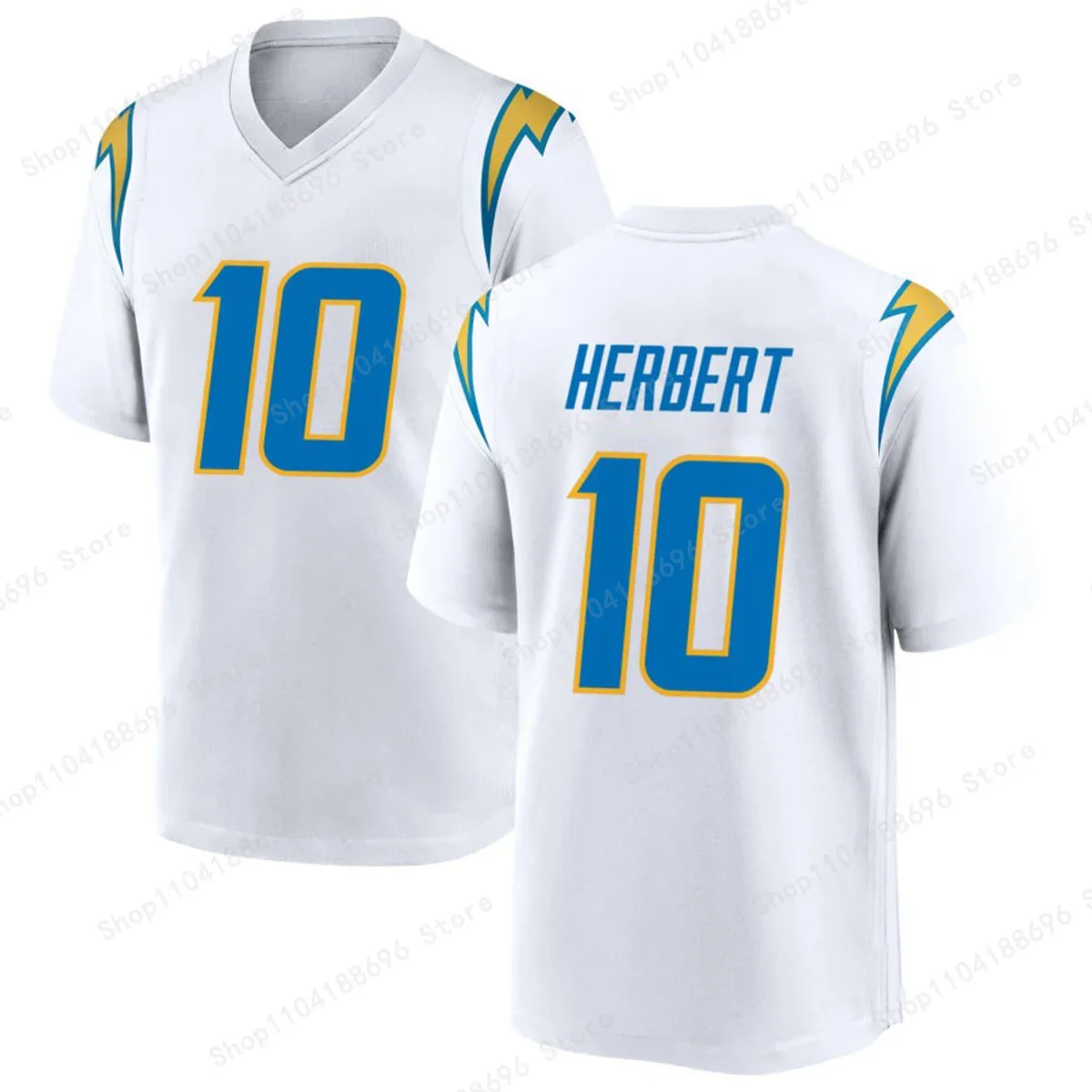 Los Angeles Chargers Custom Game Jersey - White American Jersey Custom Team Name Number Breathable Uniform Fans Gift