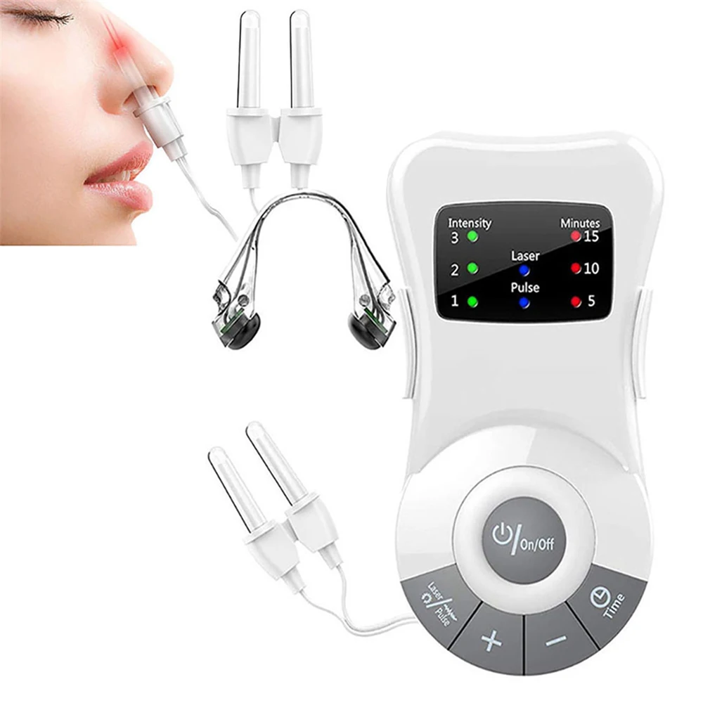 Rhinitis Treatment Nasal Allergy Reliever Low Frequency Pulse Laser Runny Sneeze Treatment Device Therapentic Massage Nose Care