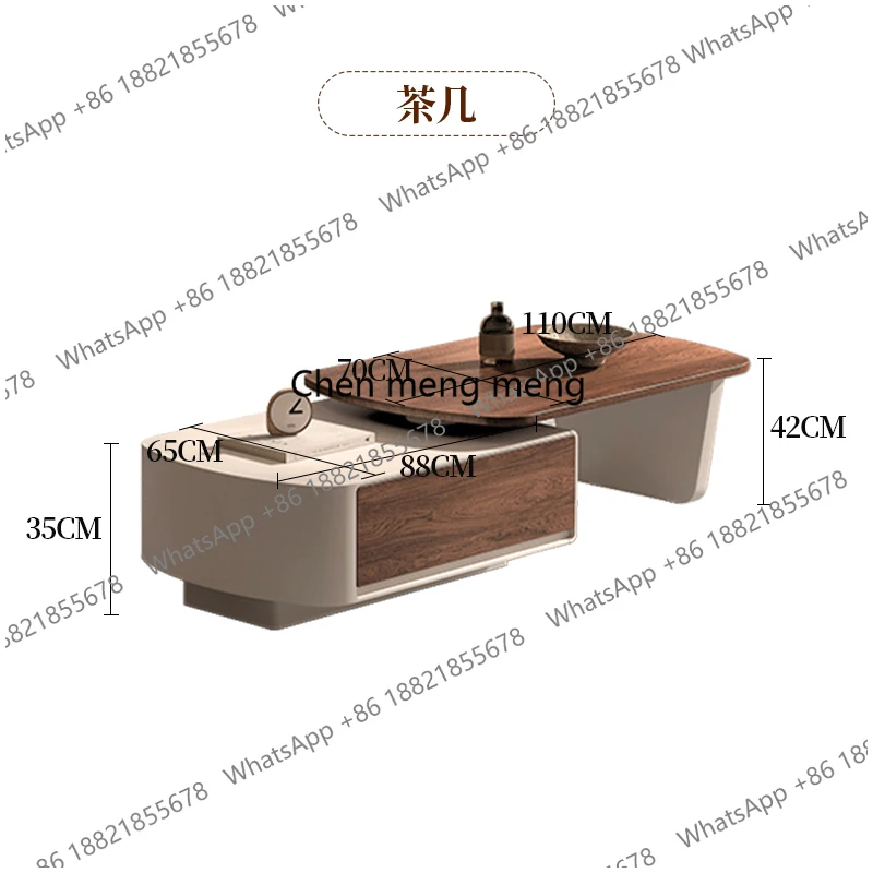 Nordic luxury Modern Simple High-End Feel, Retro Style, Small Apartment CL New Coffee Table and TV Cabinet Set for Living Room