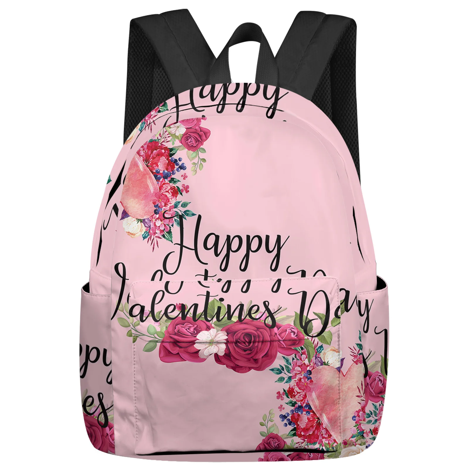 Flower Rose Love Student School Bags Laptop Custom Backpack For Men Women Female Travel Mochila