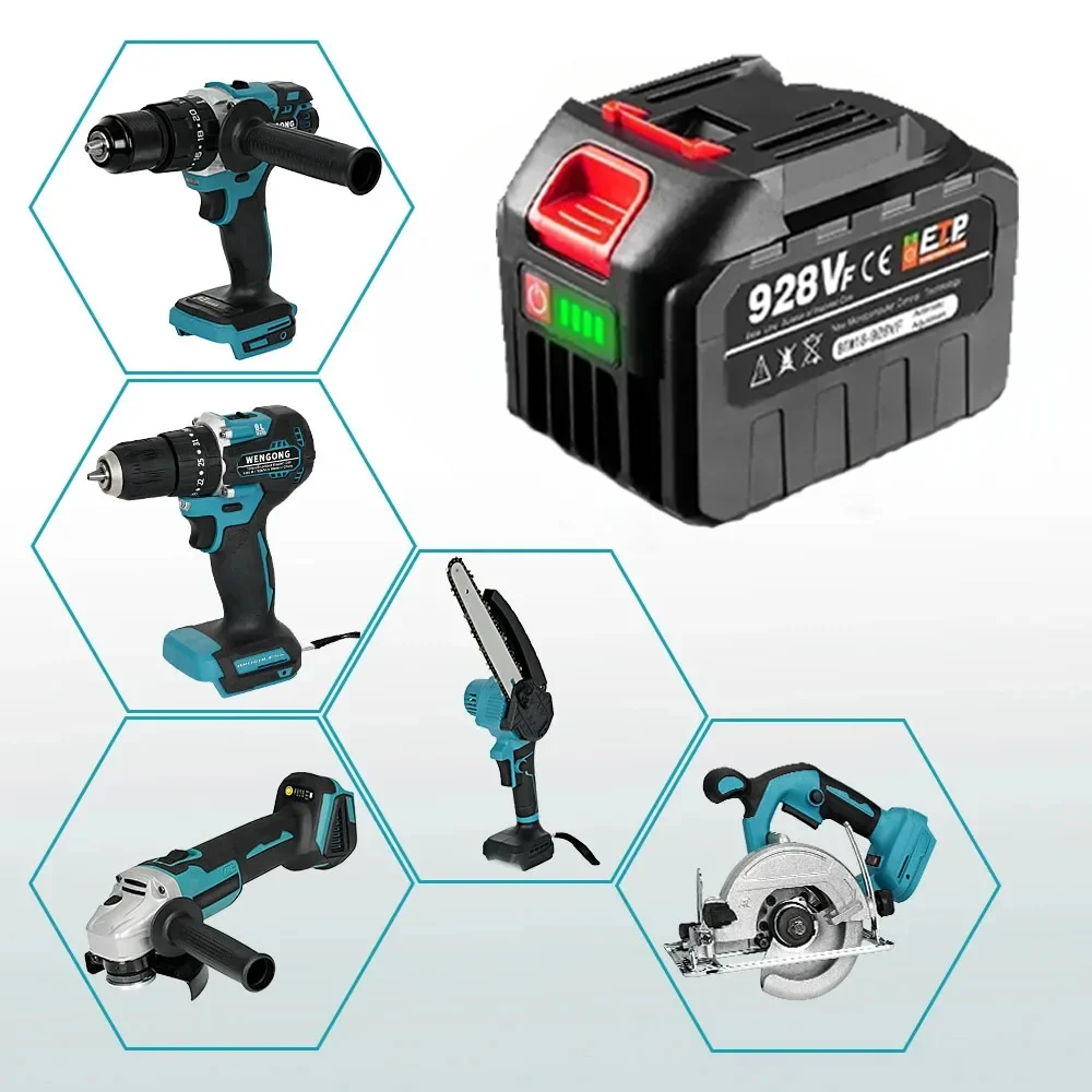 928VF 18V 20V 21V 22500mAh High Capacity Rechargeable Lithium Ion Battery for Electric Chainsaw Electric Drill Wrench Power Tool