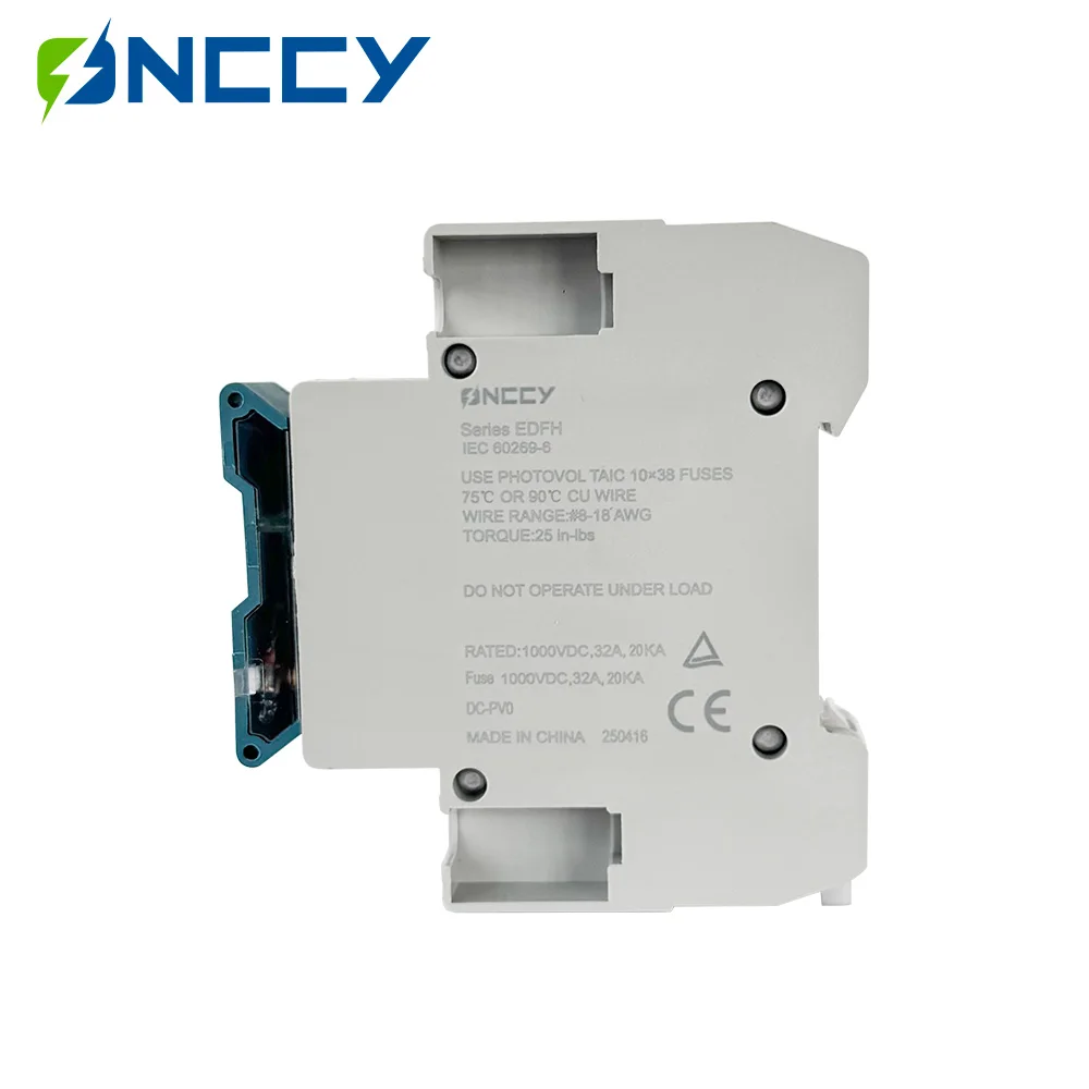 ONCCY DC Fuse Holder with Indicator light Solar PV 1000V 6A-32A Base Photovoltaic System Protection Protector gpV
