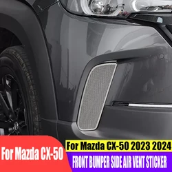 For Mazda CX-50 2023 2024 The front bumper side air vent sticker has upgraded the original car version