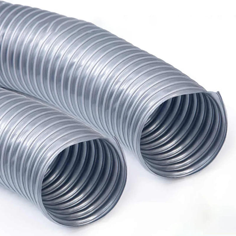 Inner Diameter 40-100mm Gray PVC Dust Collection Hose For Use with Dust Collectors with Ports. Ideal for Shop Vacuums