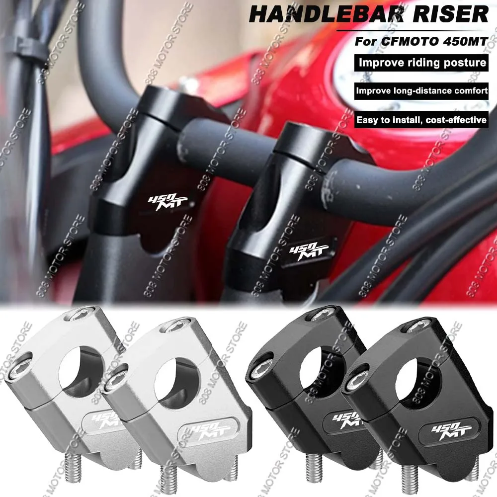

For CFMOTO 450MT 450mt Motorcycle Handlebar Riser Bar Mount Handle Clamp Better Upright Position