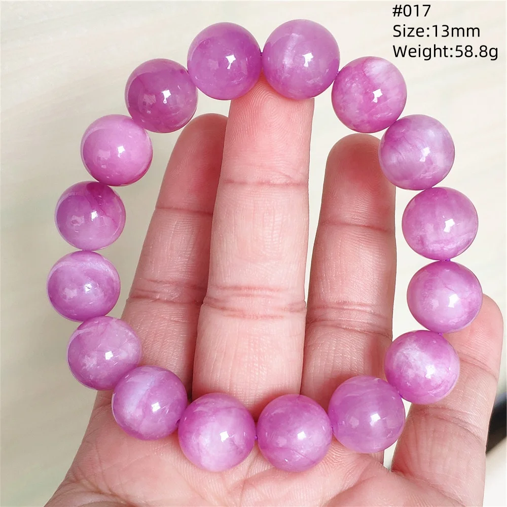 

Genuine Natural Purple Kunzite Round Beads Bracelet Cat Eye Beads Jewelry Women Men Kunzite Bracelet Stone Women Men AAAAAA