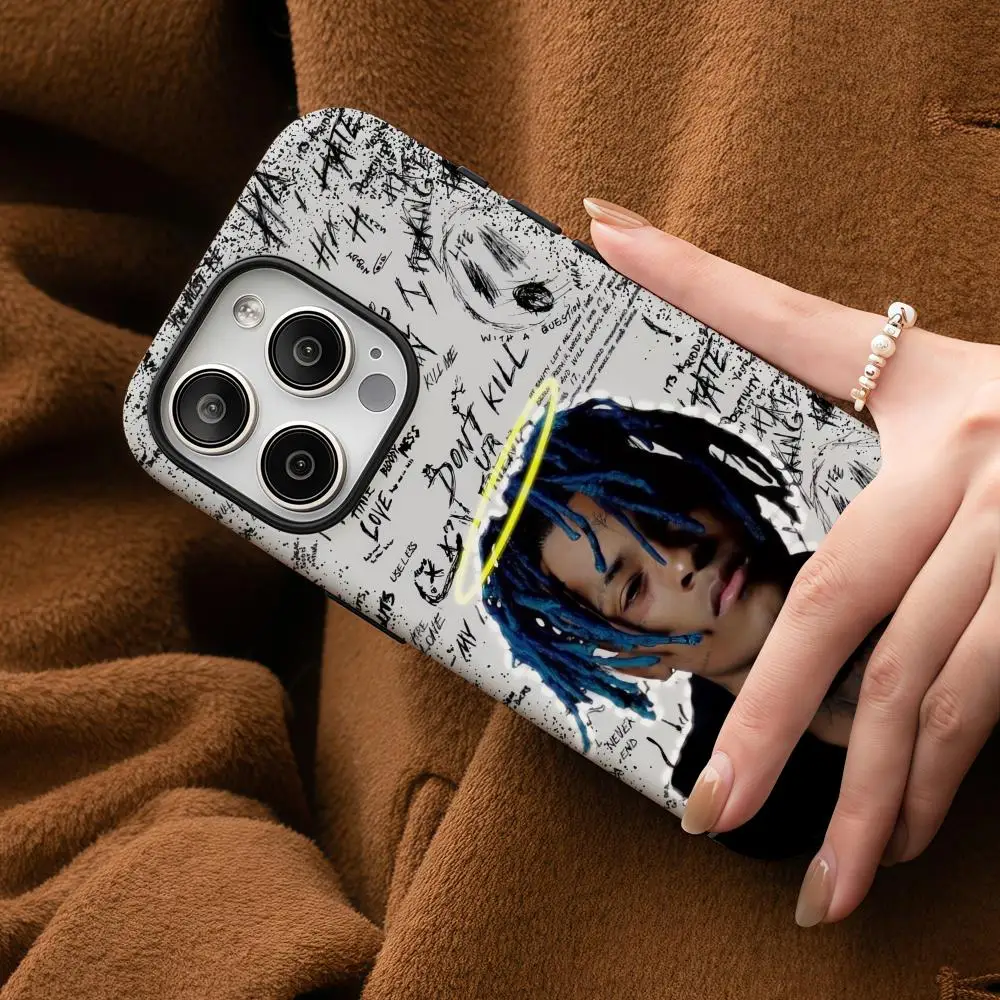 

X-XXXTentacionS Rapper Skins Phone Case For Samsung Galaxy S25 24 23 22 Ultra Plus A56 36 26 Glossy HD Double-Layer Hard Shell