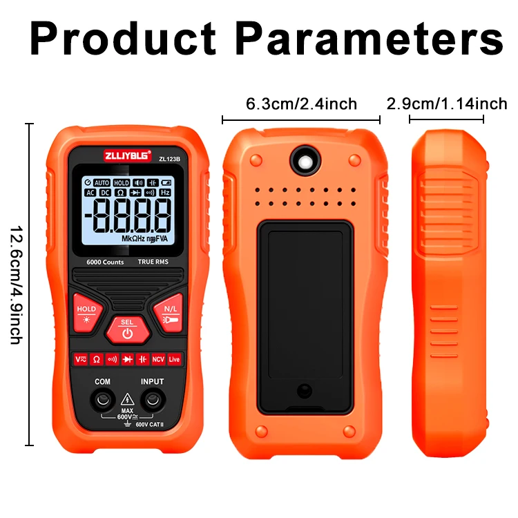 Mini Digital Multimeter Smart Elektriker Tester Für DC/AC Spannung Kapazität Ohm Hz NCV Professionelle Multitester – Detail 1