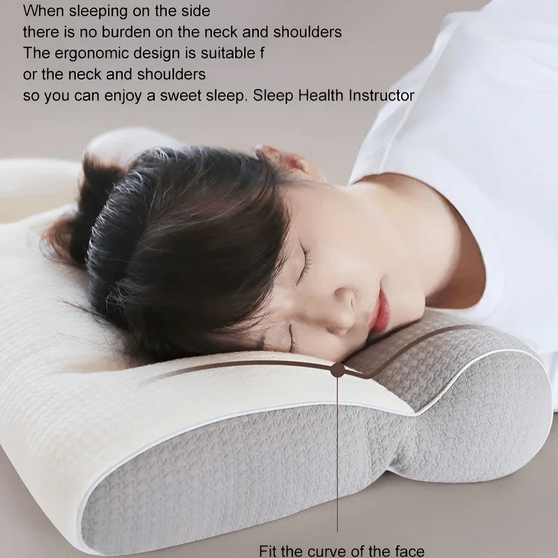 

Knitted Neck Support Pillow Breathable Anti-traction Neck Protection Single Size for Home Student Dormitory Use