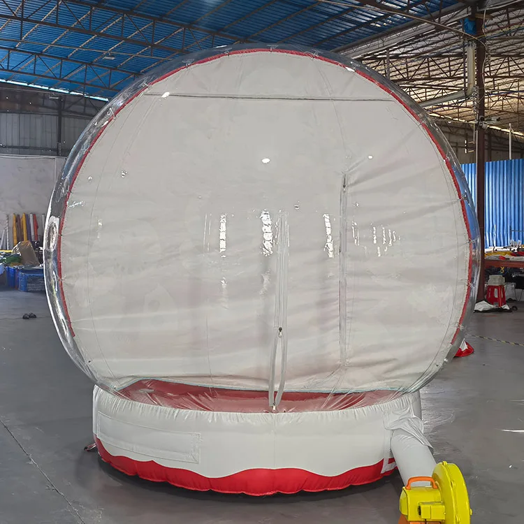 Commercial giant transparent pvc bubble human customized christmas house snow globe inflable navideno