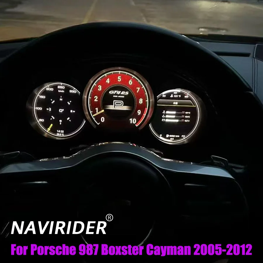 Upgrade Linux Car Digital Instrument Cluster For Porsche 987 Boxster Cayman 2005-2012 LCD Dashboard Panel CockPit Speedometer