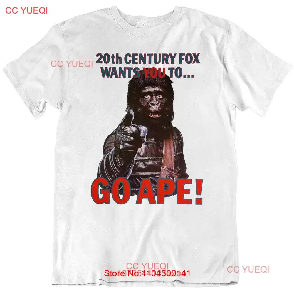 Planet Of The Apes 70s Movie Go Ape Promo Trending Fan Parody T Shirt long or short sleeves